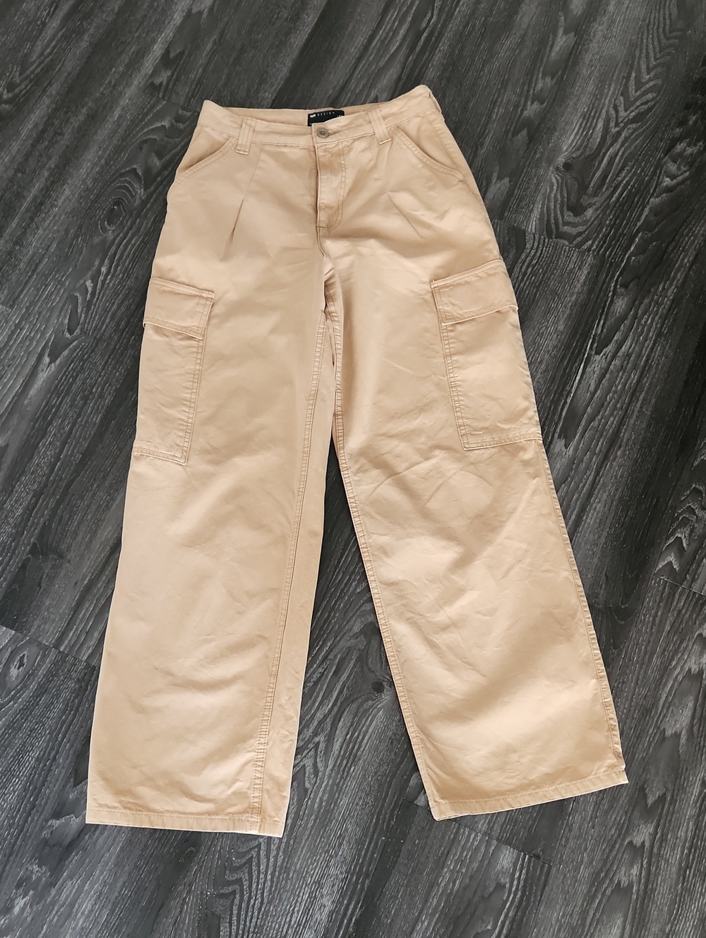 ASOS Wide Leg Cargo Pants - Beige Size 2